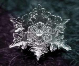 пазл Маленький кристаллик льда форме снежинк&amp;#1080
